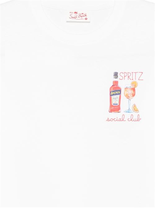 T-shirt uomo MC2 Saint Barth Portofino bianca con stampa MC2 SAINT BARTH | PORTOFINO07996L